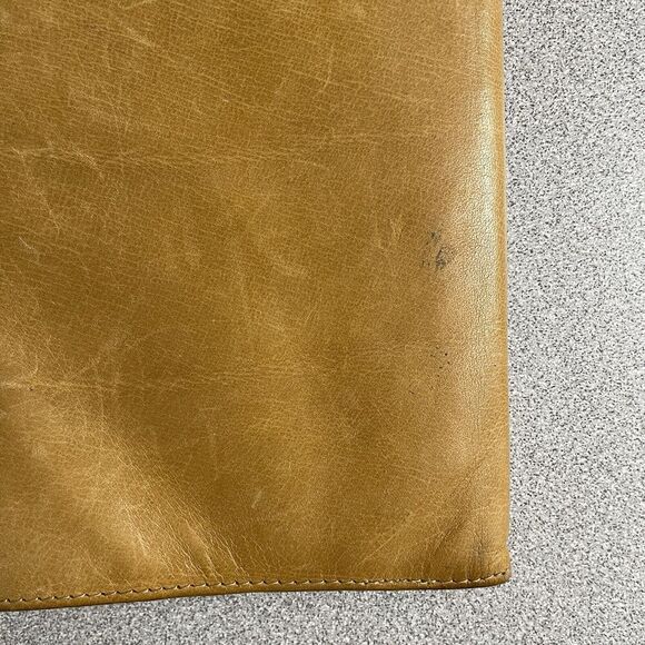 DeCoro Leather Wallet Tan Womens Embossed Snap Card Case Travel Organizer 9x4.75 - Picture 5 of 10